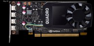 VGA PNY NVIDIA Quadro P1000, 4 GB GDDR5/128-bit, PCI Express 3.0 x16, 4?mDP1.4 (4?mDP to DP adapters), 47 W, 1-slot cooler, blk , 